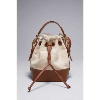 & Other Stories Mini Aimo Bucket Canvas Beige Größe: OS | Handtaschen Outlet | Damen | Braun