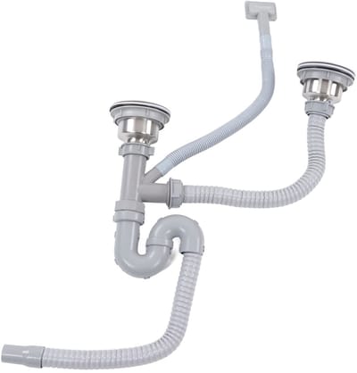 Dailygoods- Afvoerslang Roestvrij Staal - Gootsteenafvoerpijp - Wastafelafvoerslang - Duurzaam - Anti-roest - Snelle Afwateringssnelheid - Afvoerpijp
