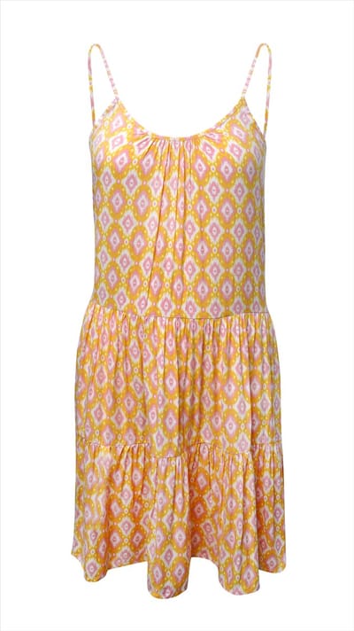 Starry Indigo - Zomerjurken dames- Korte Strandjurken Ibiza stijl | Geel | Maat S/36
