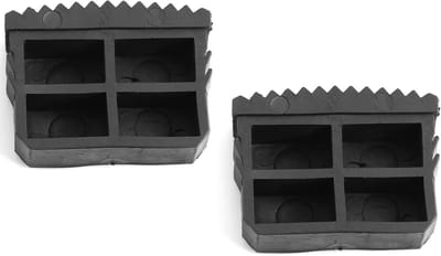 Rubberen Laddervoeten - Ladderdoppen Kussens - Veilige Ladder Stabiliteit - Eenvoudige Vervanging - 11x7x3 cm - Zwart