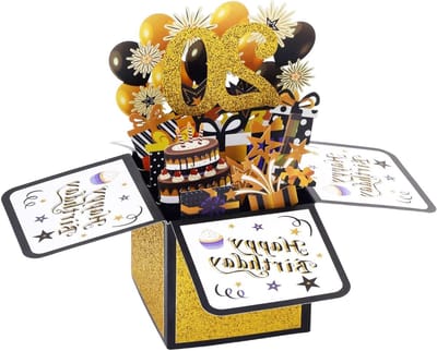 3D Pop-Up Verjaardagskaart, Kleurrijke Verjaardagsdoos met Envelop en Wenskaart, Creatief Cadeau voor Mannen en Vrouwen, Unieke Verjaardagsdecoratie en Verrassing
