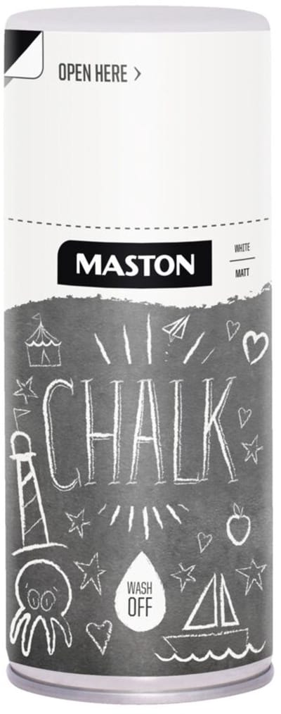 Maston Chalk Paint - Mat - Krijtverf - Wit - 150 ml - spuitbus verf