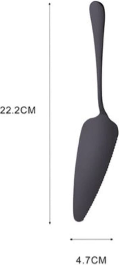 Taart Schep | Pizza Schep | Taart Snijder | Pizza Snijder | Met Kartelrand | RVS | ZWART