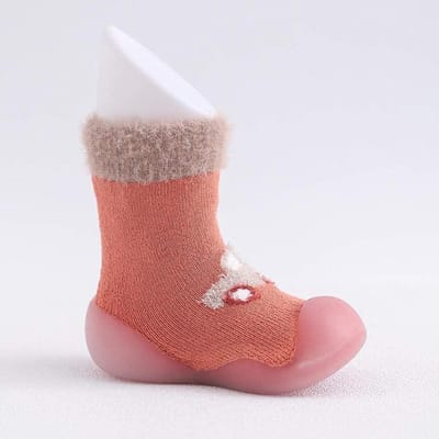 Babysokken Antislip - Sokjes met Riempjes - Warm en Veilig Lopen - Zachte Fleece Binnenlaag - 1-3 Jaar - Rode Auto
