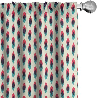 ABAKUHAUS Geometrische Curve – Gordijnset 2x75x175 cm – Microvezel