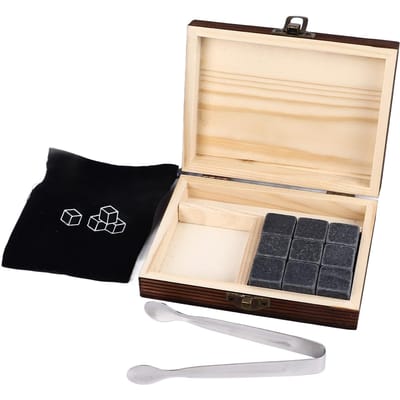 Whisky Stenen Kubusvormige Graniet Koelende Whisky Stenen Set Recyclebaar Sneldrogend Whisky Stenen beige