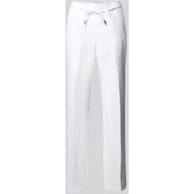 Straight leg linnen broek met strikceintuur, model 'STYLE.FARINA'