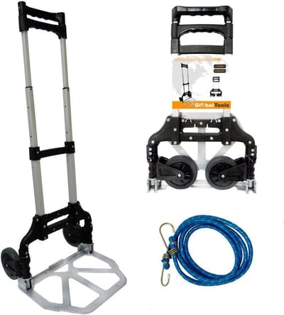 Opvouwbare Aluminium Steekkar - Capaciteit 80 kg - Perfect voor Reizen en Verhuizing