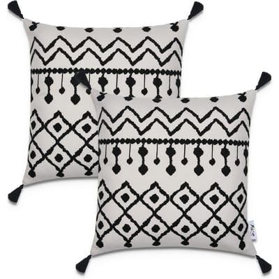 Kussensloop Chino wit 45x45 cm, 2 stuks