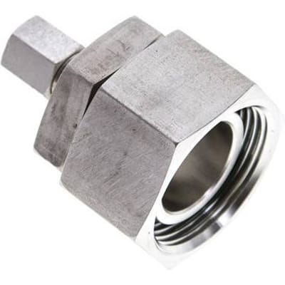 6L & 28L RVS Rechte Snijringkoppeling Draaidoorvoer 160bar FKM O-ring en Afdichtconus ISO 8434-1