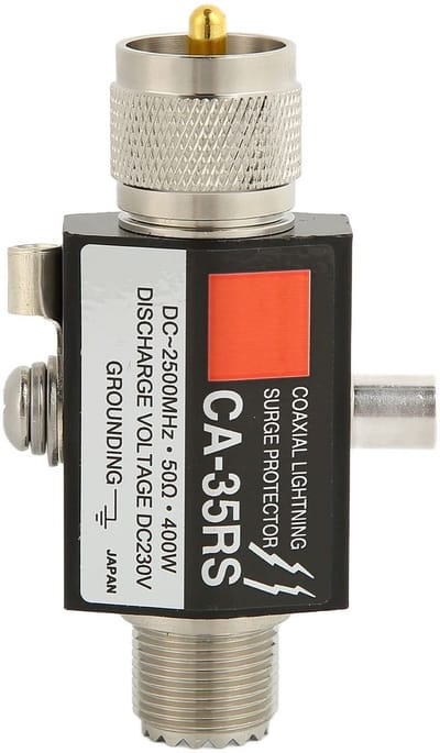 Allecto - UHF Coaxiale Bliksemafleider - Bliksemafleider voor Antenne - Robuust ontwerp - 400W Man-vrouw - Betrouwbare bescherming - Geschikt voor ...