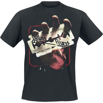 Judas Priest T-shirt - British Steel 50HMY Tour - S tot XXL - voor Mannen - zwart