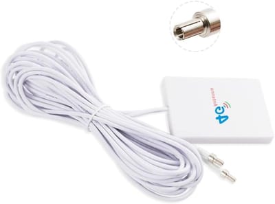 4G LTE Antenne - WiFi Versterker - Signaal Verbeteren - Patch Antenne - 3M Kabel - Zwart