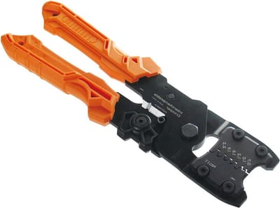 Krimptang - Krimpgereedschap - Precisie Werk - Verwisselbare Matrijzen - 0.7-2.2 mm - Oranje