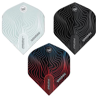 WINMAU Prism Alpha Solar Design Dart Flight Packs - 3 sets per verpakking (9 flights in totaal) (Plain Mixed)