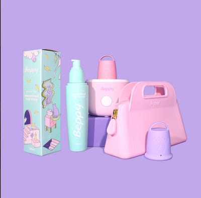 Beppy - Menstruatieset Cotton Candy - 2 Menstruatiecups, Natural Cup Soap & Sterilizer