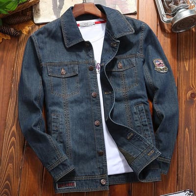 Nieuw Denim Jas Heren Jas Lente en Herfst Grote Maat Casual Herenkleding Jong en Middelbaar Jas L gray
