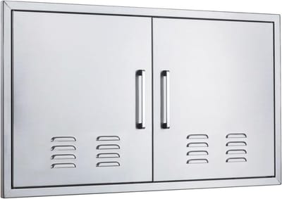 Buitenkeukendeur - BBQ deur - Buiten koken - Geventileerd ontwerp - 36" B x 21" H - Zilver