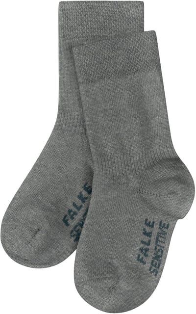 FALKE Sensitive met comfort tailleband katoen sokken baby grijs - maat 62-68