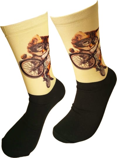 Verjaardags cadeau - Poes sokken -Kat Print sokken - vrolijke sokken - valentijn cadeau - aparte sokken - grappige sokken - leuke dames en heren sokken - moederdag - vaderdag - Sokken waar je vrolijk van wordt - Maat 36-40