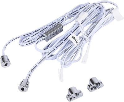 Bewegingsmelder lichtschakelaar voor kastverlichting - DC 12V/24V, dubbele schakelaar, automatische deurbediening