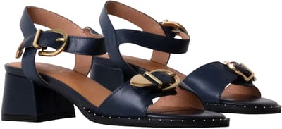 Keith leren sandalen met hak