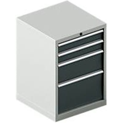Schäfer Shop Select  ladekast 27-27, 4 lades, tot 75 kg, B 564 x D 572 x H 800 mm, antracietgrijs/lichtgrijs