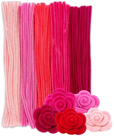 Knutseldraden - Chenille stelen - Creatief Knutselen - Buigzaam Materiaal - 100 Stuks - Roze Tinten
