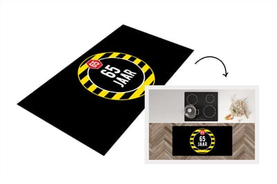 Keukenloper - Loper keuken - Verjaardag - 65 Jaar - Decoratie - 120x60 cm - Keukenloper vinyl