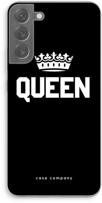 Case Company® - Hoesje geschikt voor Samsung Galaxy S22 Plus hoesje - Queen zwart - Soft Cover Telefoonhoesje - Bescherming aan alle Kanten en Schermrand