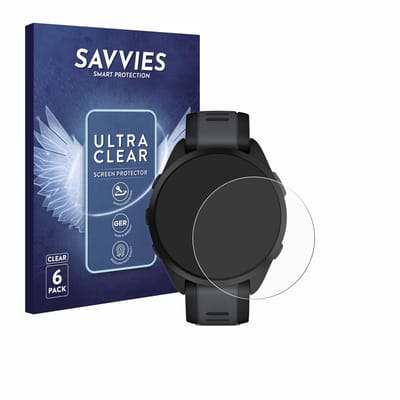 Savvies - Screenprotector voor Garmin Forerunner 165 Music - Folie Beschermfolie transparant 6 Stuks