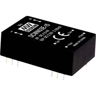 MEAN WELL DCWN03A-12 DC/DC-convertermodule 125 mA 3 W Aantal uitgangen: 2 x Inhoud 1 stuk(s)