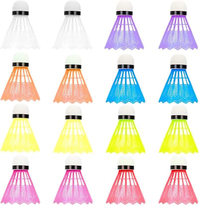 12 Stuks Badminton Shuttlecocks in Kleurrijke Variaties, Geschikt voor Binnen- en Buitensporten, Perfect voor Recreatief Spel en Training
