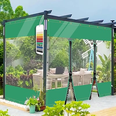 Afdekzeil - Tentzeil Regenzeil - Buitenbescherming - Met oogjes - 2 x 8 m - Groen