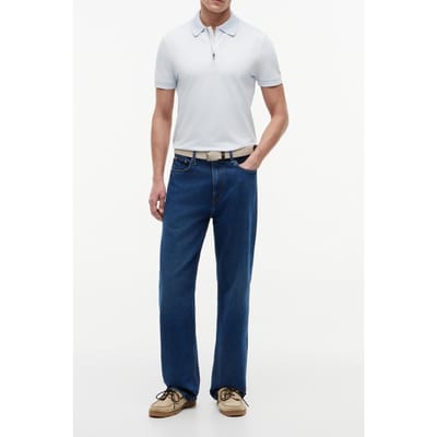 Tommy Hilfiger Performance Smart Casual Polo Shirt Breezy Blue/white Taglia: S | Polo Outlet | Uomo | Blu