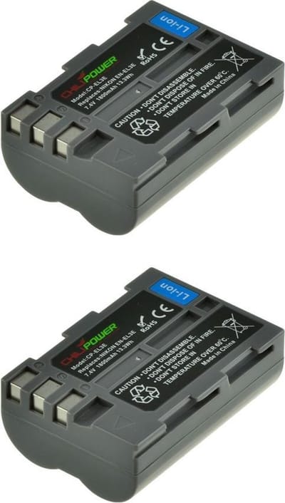 ChiliPower EN-EL3E accu voor Nikon - 1800mAh - 2-Pack