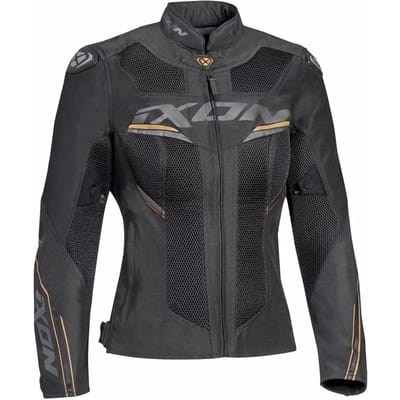 Ixon Draco Lady Antraciet Zwart Goud Textiele Motorjas - Jas