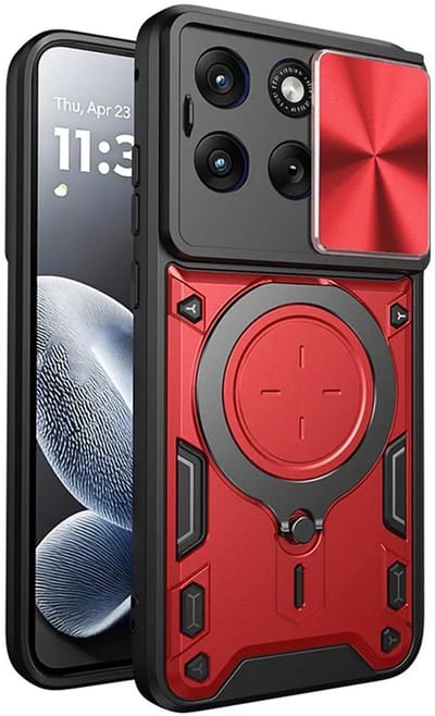 Hoesje geschikt voor Motorola Edge 70 Fusion - Techsuit CamGuard Pro Back Cover - Rood