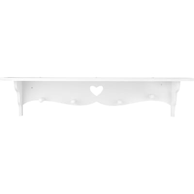 PVC Uitgehold Liefdesvorm Wandplank Wandhangend Opbergrek voor Huisdecoratie white
