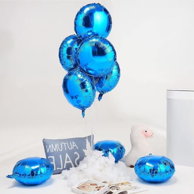 Ronde folieballonnen in blauw, 10 stuks van 45 cm voor verjaardag, babyshower en bruiloft decoraties