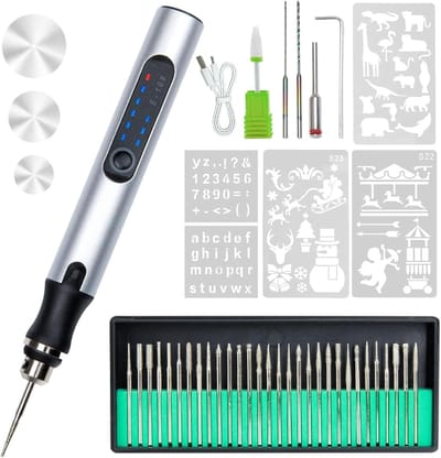 Elektrische Graveerstift met Instelbare Snelheid en Graveergereedschapsset voor Hout, Glas, Metaal en Keramiek