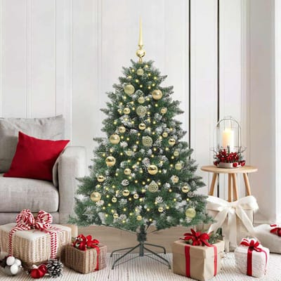 vidaXL - Kunstkerstboom - Groen - 150 - cm - PVC - en - Plastic - en - Staal