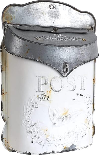 Brievenbus Vintage Brievenbus Antieke Brievenbus/Wandhouder Buiten Antieke Stijl Nostalgische Charme Woondecoratie Metalen Brievenbus Tuin Outdoor Decoratie Handwerk