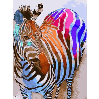DIY diamantmozaïek Zebra foto strass diamant schilderij dier kralen diamant borduurwerk 20X30CM gray