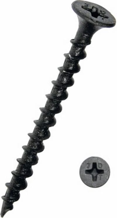 Gipsplaatschroef zwart 3.5 x 45 mm. lang. 100stuks. Deltafix.