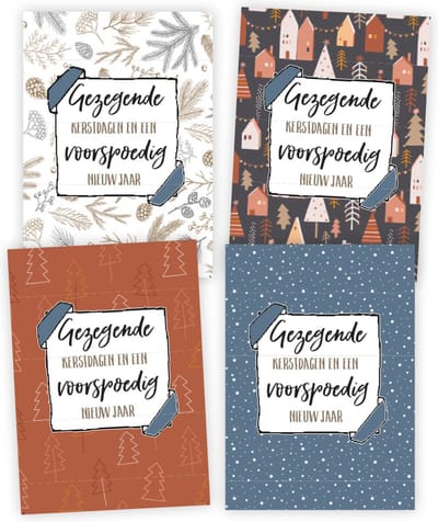 Voordeelpakje 12 kerstkaarten  serie 3
