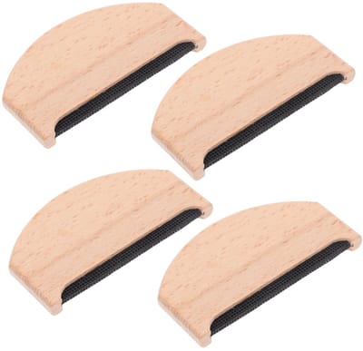 Dailygoods- Peelingkam 4 Stuks - Pluisverwijderaar voor Kasjmier/Wol - Houten/Stalen Kam - Compact/Lichtgewicht - Effectieve Kledingverzorging - Pluiskam