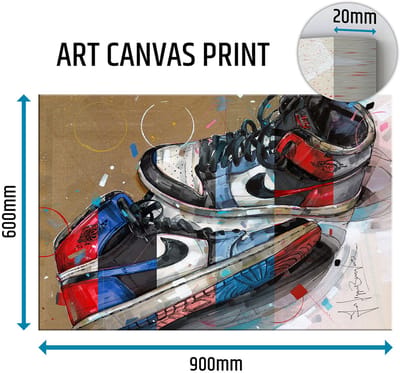 Sneaker canvas 1984 colourway 90x60 cm