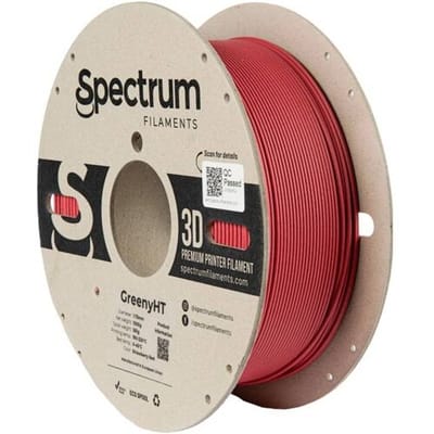 Spectrum Filaments 80702 GreenyHT Filament PLA kunststof Hittebestendig, Hoge stijfheid, Mat 1.75 mm 1000 g Rood 1 stuk(s)