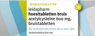 Leidapharm Hoesttabletten Acetylcysteïne 600mg - 1 x 10 bruistabletten